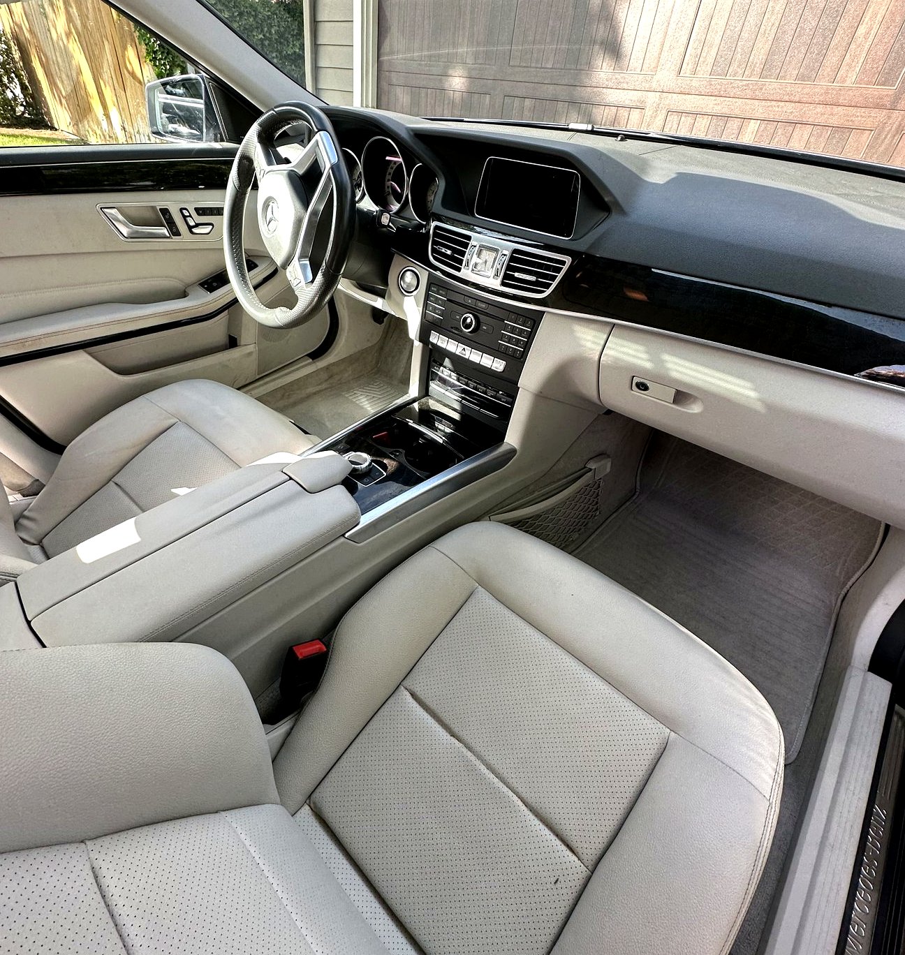 Mercedes E-Class interior after hot-water extraction